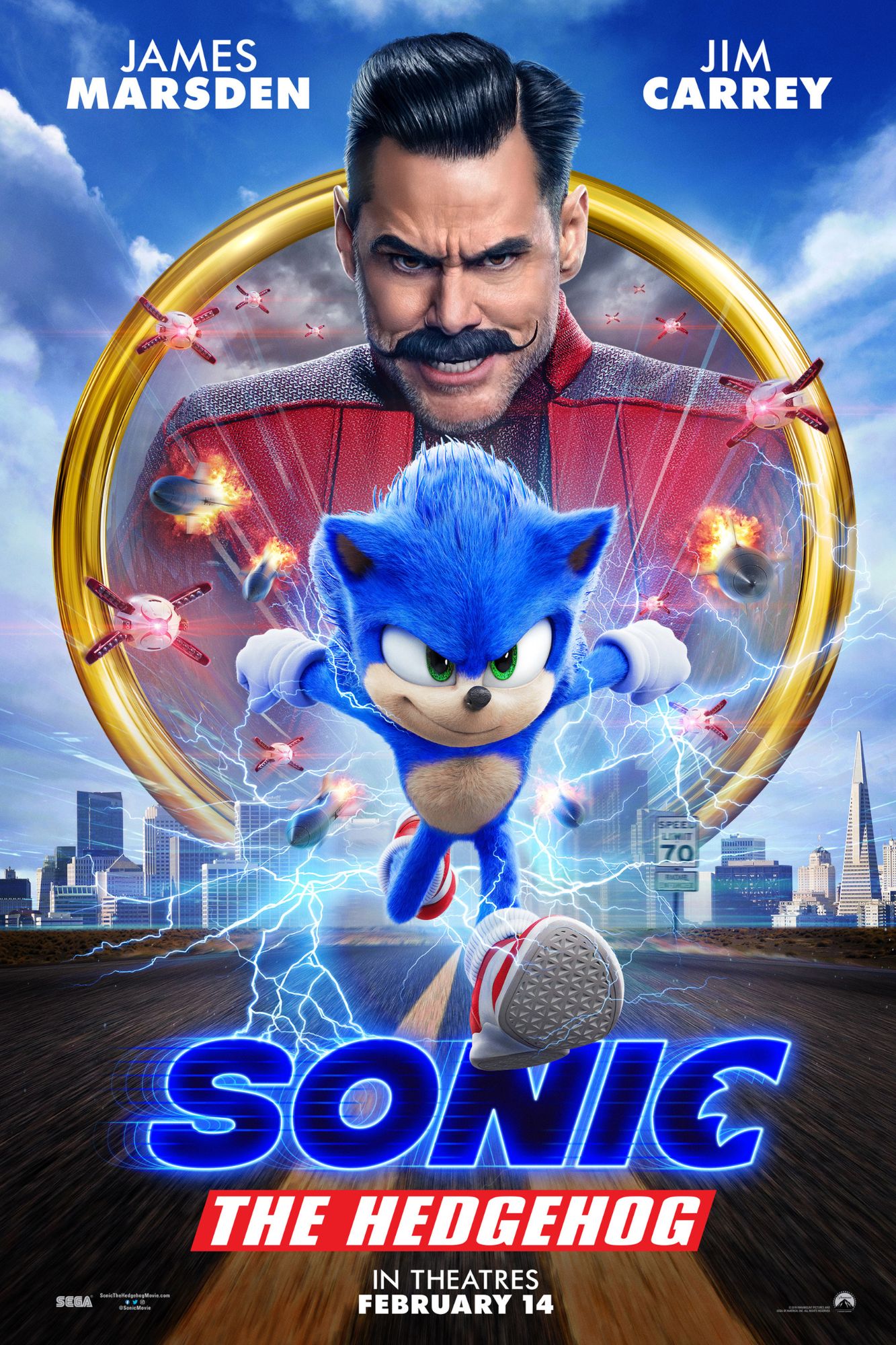 Poster película Sonic.